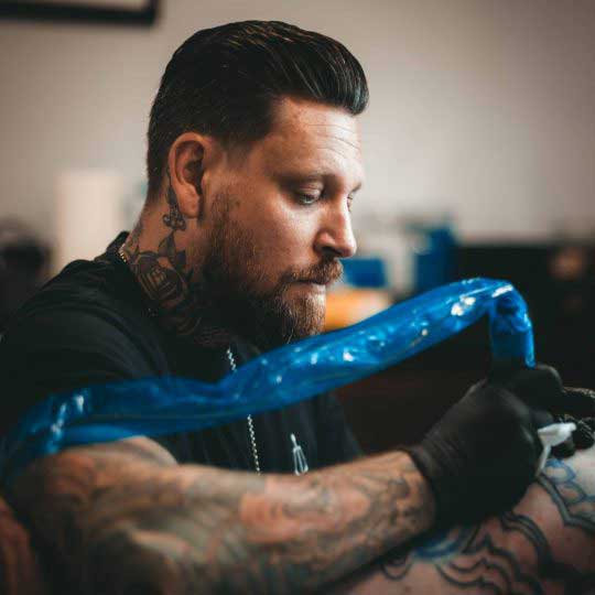 Simon Halpern Owner, 1 Point Tattoo Kailua HA